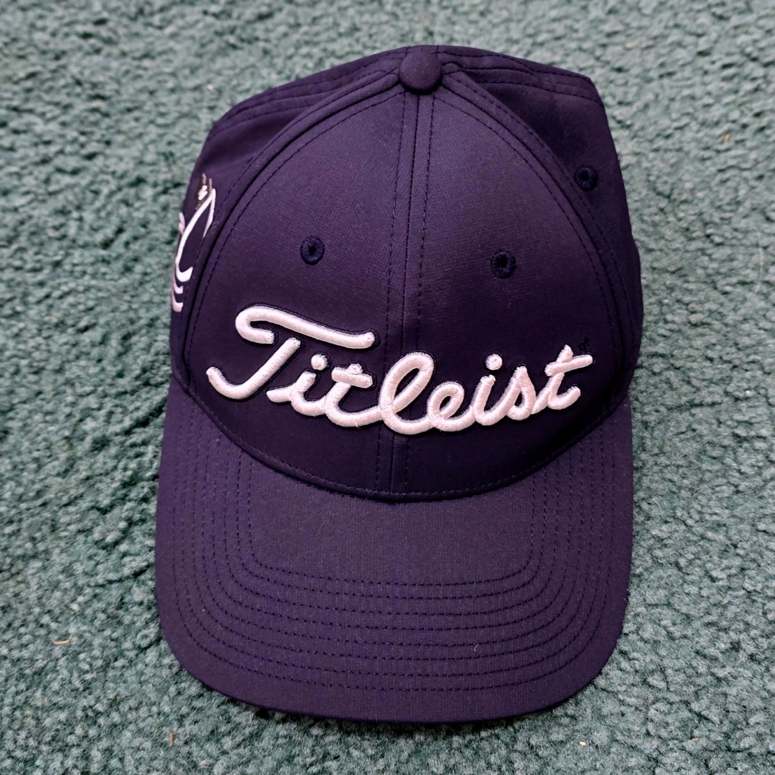 Titleist Mens Tour Performance Navy Blue Golf Hat Adjustable Strapback Cap